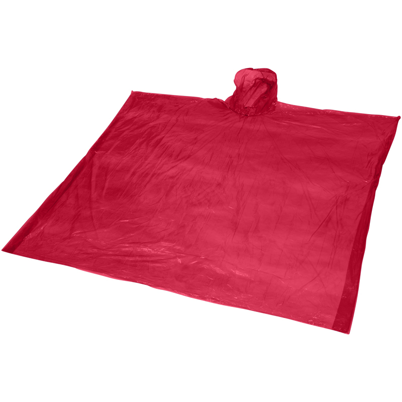 Ziva Disposable Poncho in red