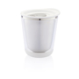 Clear and white small on the go coffee cup