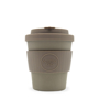 Brown 8oz Ecoffee cup with matching lid and grip
