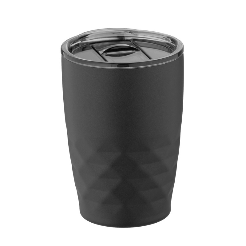 Black metal 350ml travel tumbler drinks cup