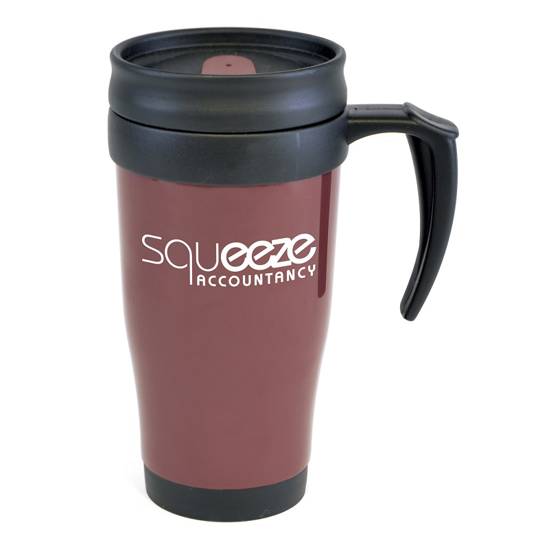 400ml travel mug in brown with large branding area