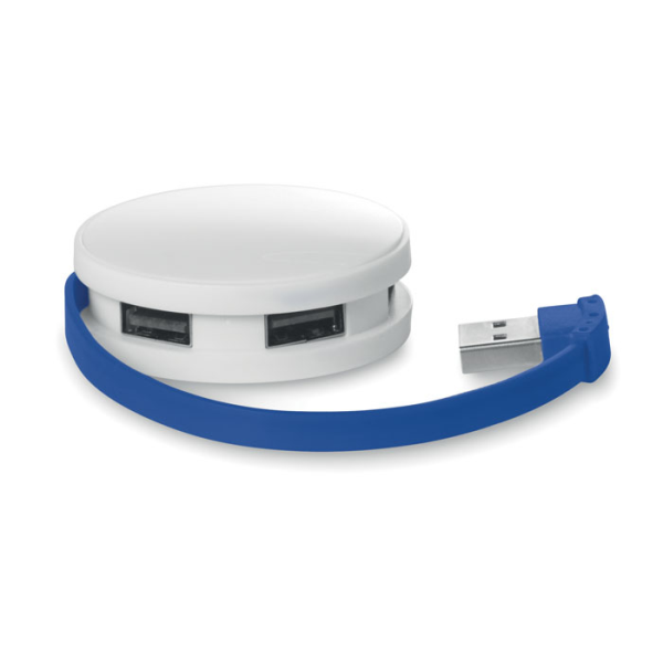 Round usb hub blue