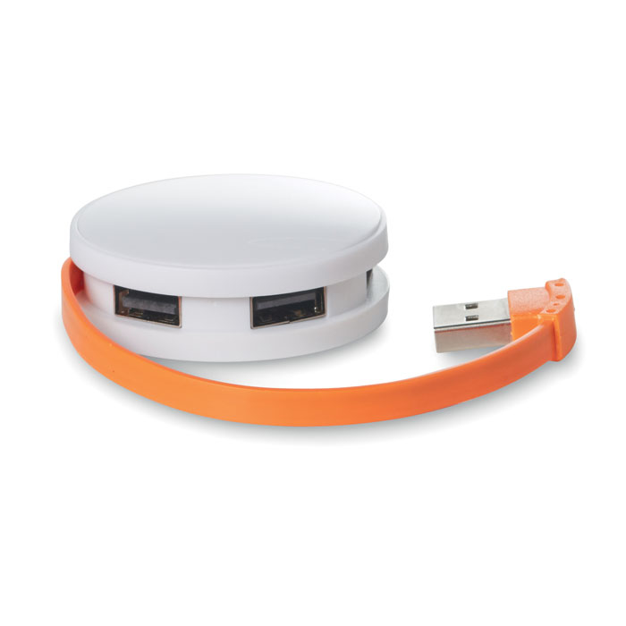 Round usb hub orange