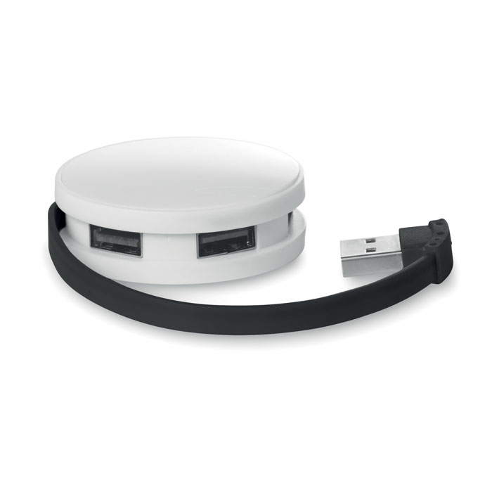 Round usb hub black