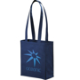 Navy tote bag with long handles for promotional merchandise