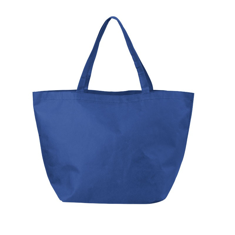 Blue non-woven shopping tote bag