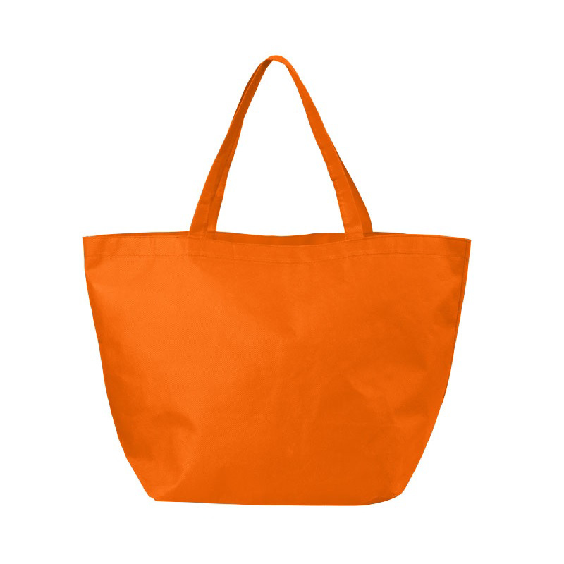 Large shopper bag in orange with long handles