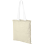 Natural cotton shopper bag with white cotton straps