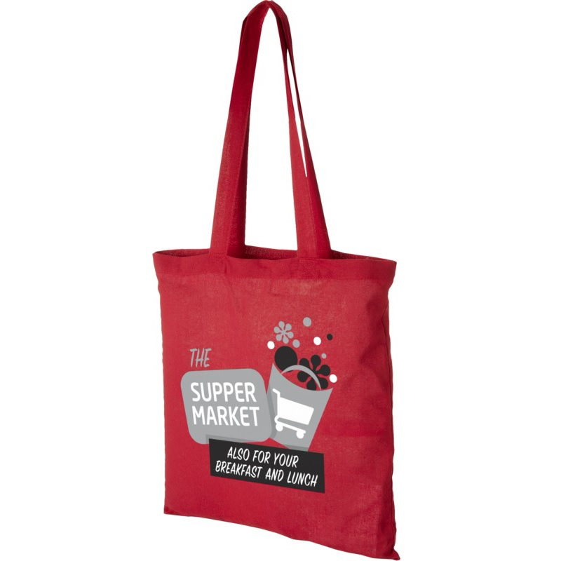 Red shopper with long handle