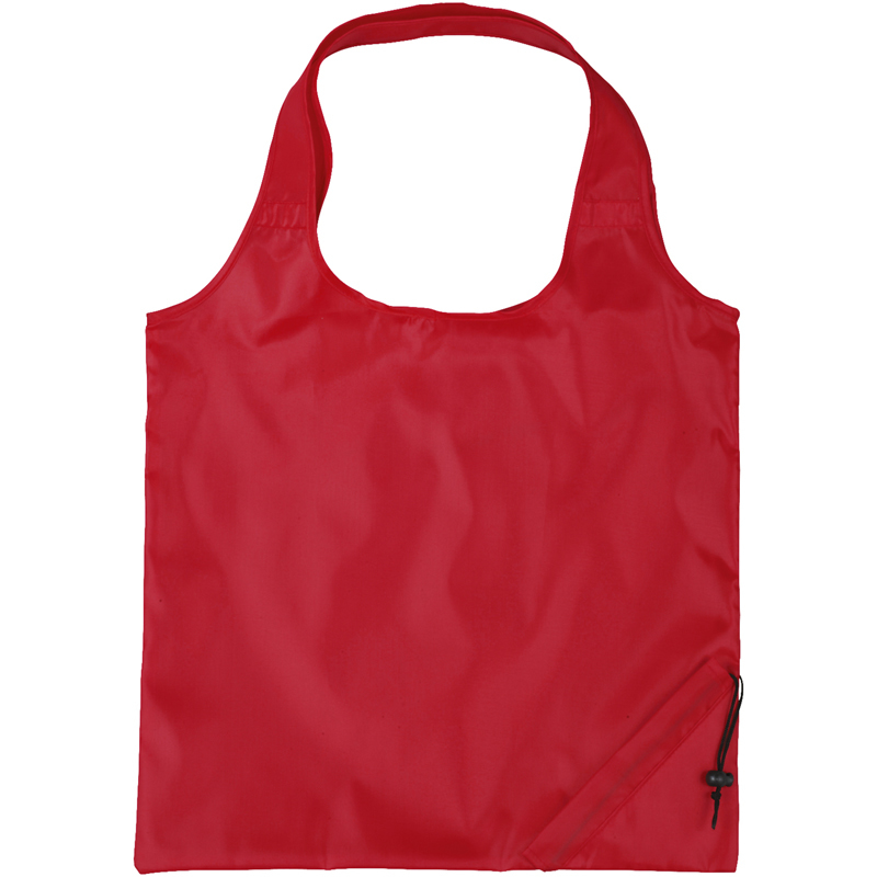 Foldaway shopper with loop handles in red