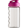 500ml clear drinks bottle with pink flip lid