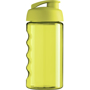 500ml translucent green sports bottle with colour matched flip lid