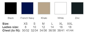 917 ladies colours sizes