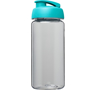 Translucent 600ml bottle with cyan flip pour lid