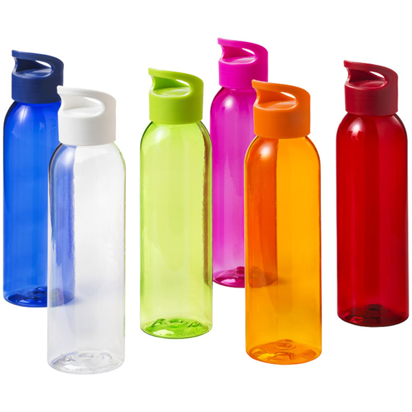 650ml slimline sports bottles in a range of bright colours