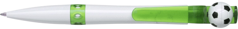 Plastic Pen With Football Top - Green