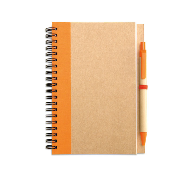 Eco notebook pen orange