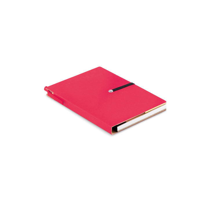 Recycled notebook pen red