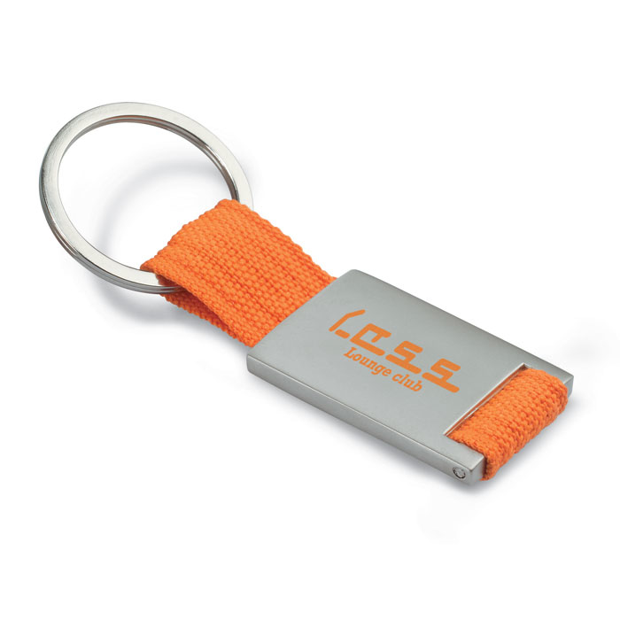 Webbing keyring orange