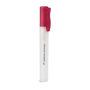 Pen shaped hand sanitizer with red cap, frosted white body with a company logo printed