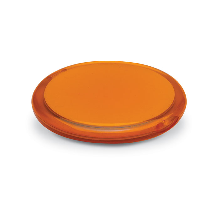 double compact mirror orange