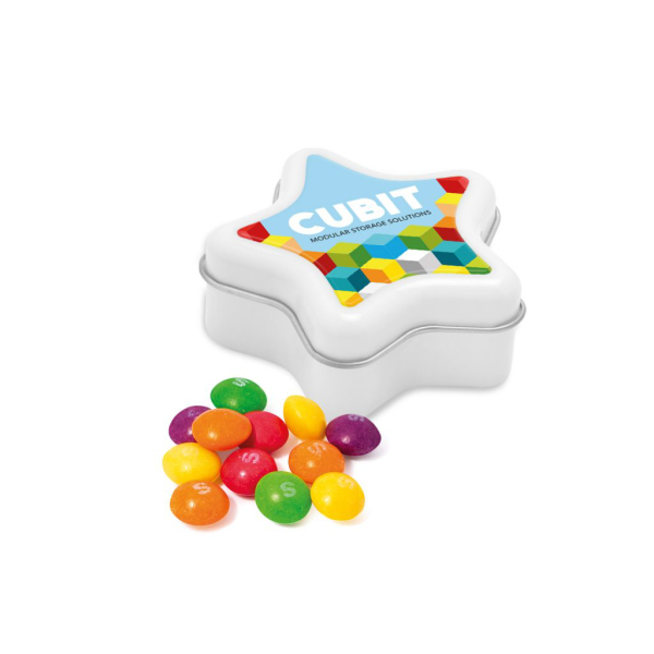 skittles star tin