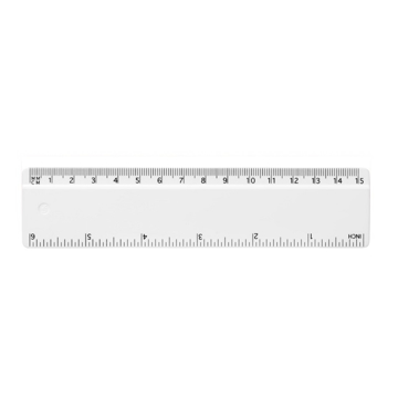 White 15cm ruler