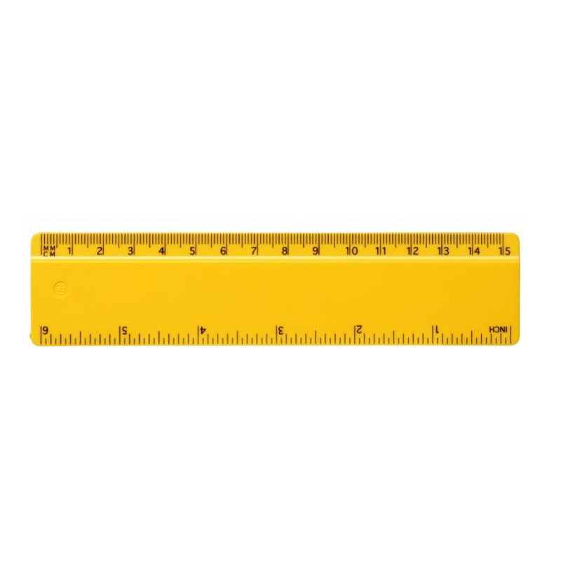 15 cm ruler in bright yellow