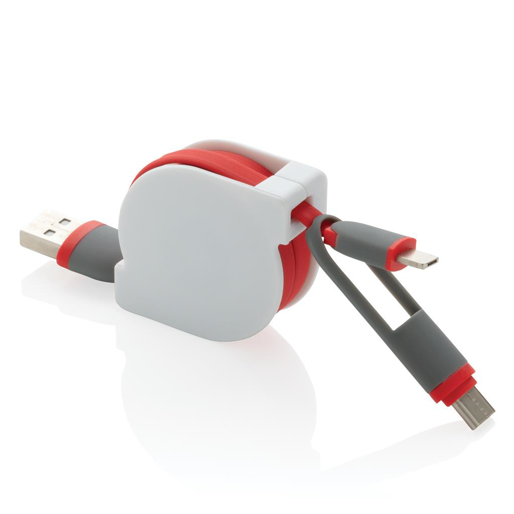 retractable multi cable red