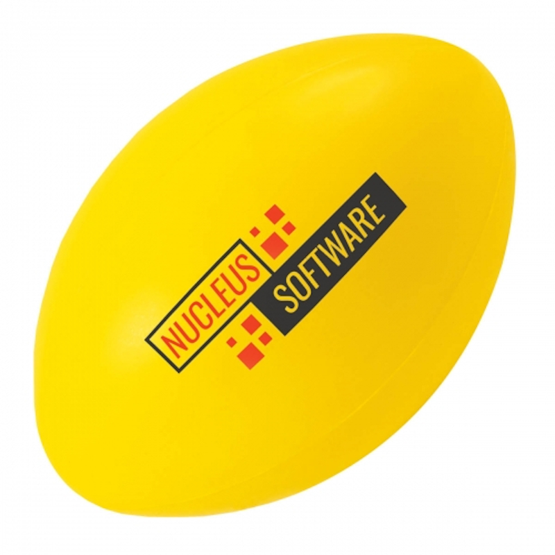 Rugby Ball Shape Stress Item Yellow