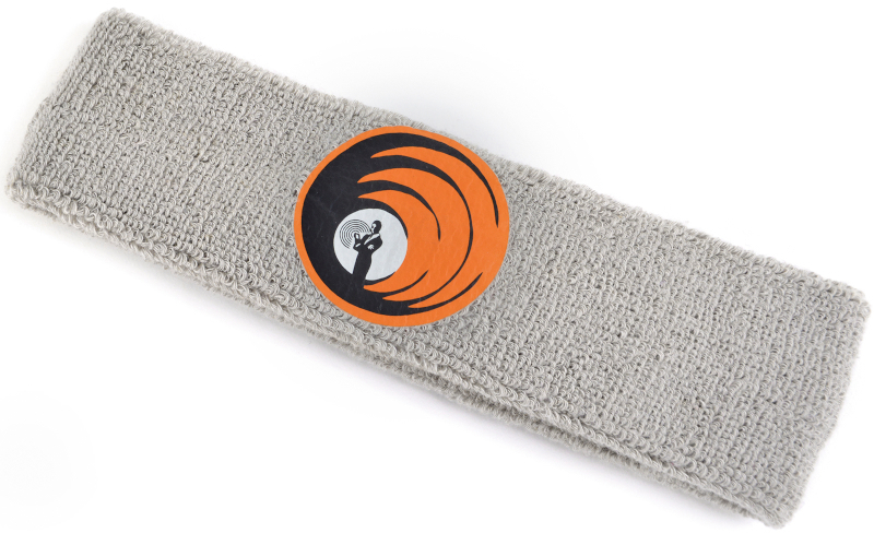 Head Sweat Band Grey Example With Branding