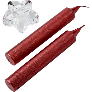 Glitter candles red