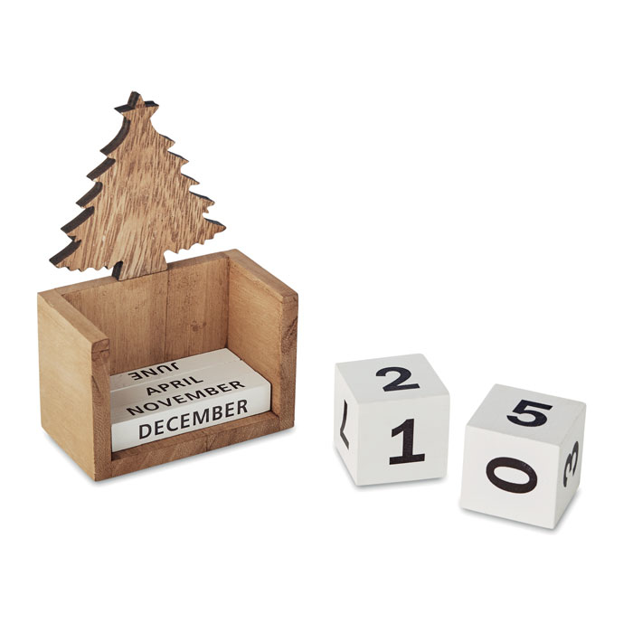 Christmas Tree Perpetual Calendar open