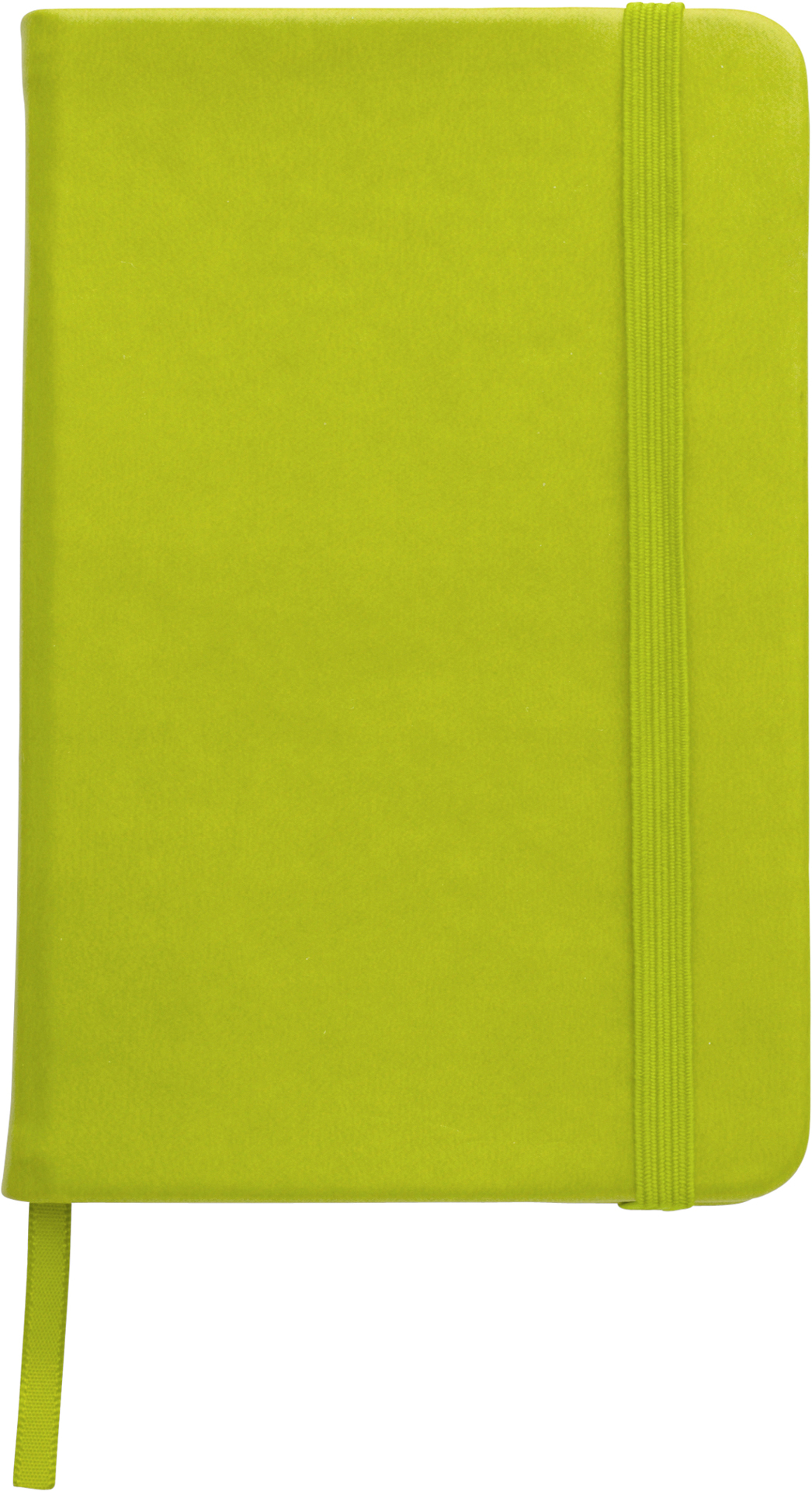 A6 Notebook with soft PU cover in lime green