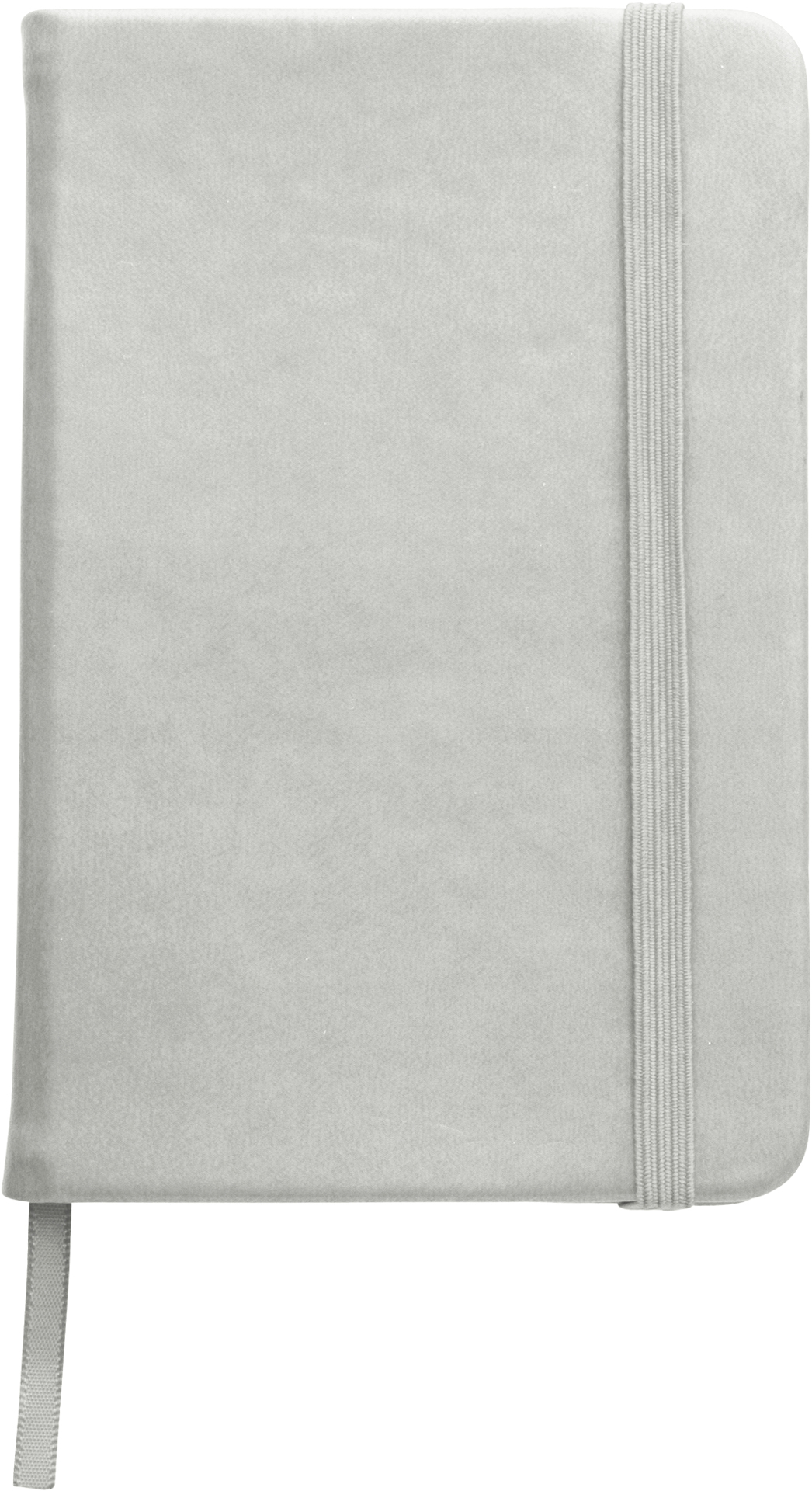 A6 Notebook with soft PU cover in silver