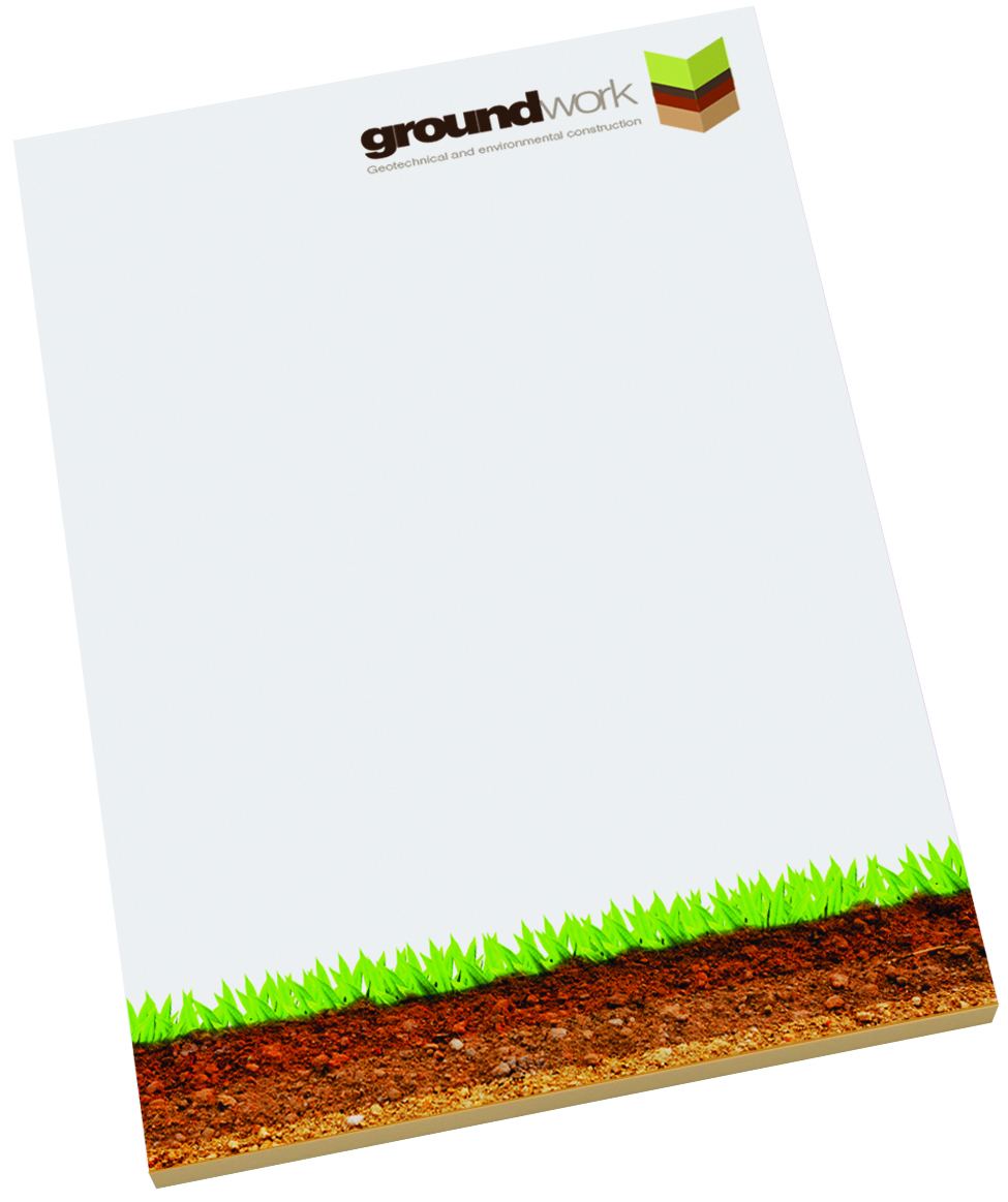 A6 Smart Sticky Notes with full colour print logo