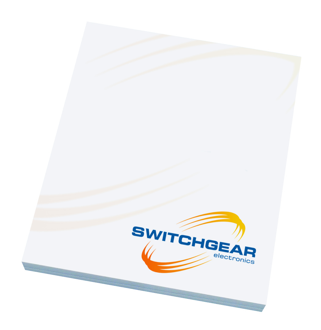 68mm x 75mm Smart Sticky Notes with full colour print logo