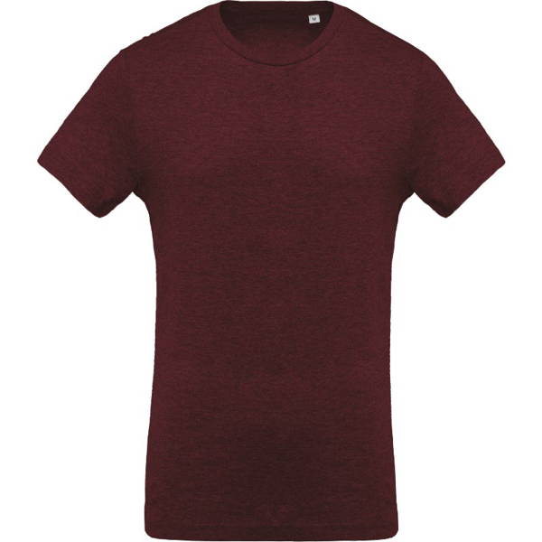 Men's Organic Cotton T-shirt in burgundy