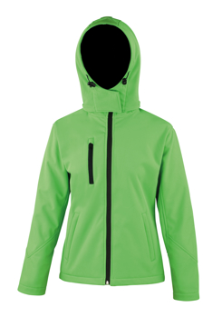 Women's Core Performance Softshell Jacket in green with black details