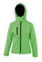 Women's Core Performance Softshell Jacket in green with black details