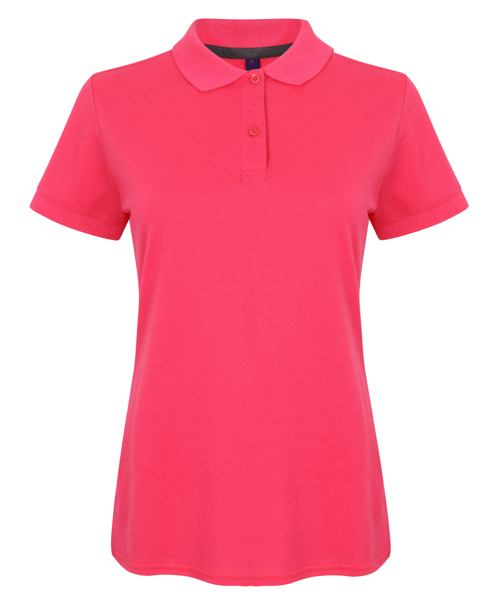 Women's Micro-fine Pique Polo Shirt in pink