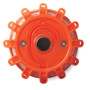 Emergency car light in orange back view