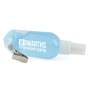 Clip Hand Sanitiser in blue with one colour print logo