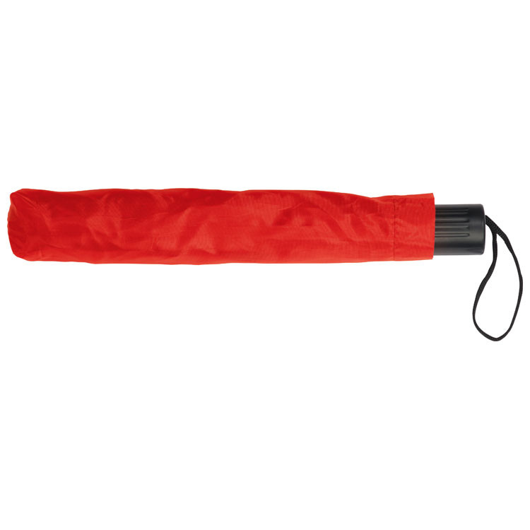 Collapsible umbrella Lille in red with cover on