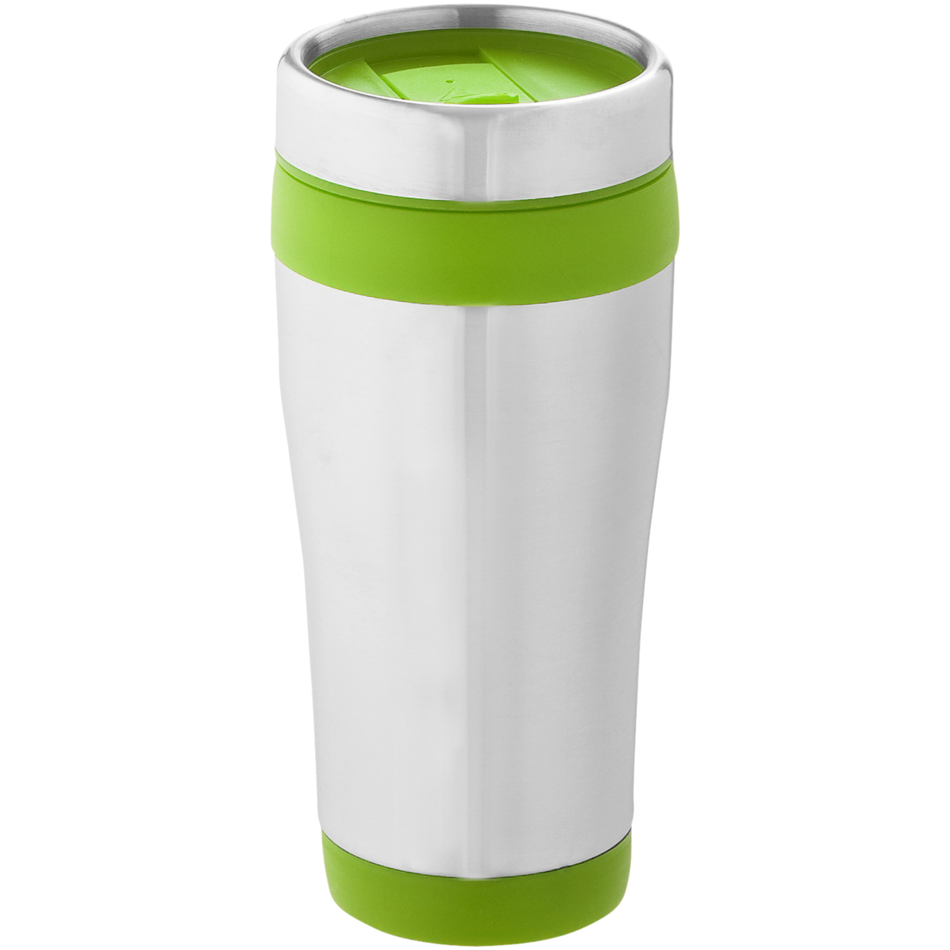 Elwood Travel Tumbler in silver and green