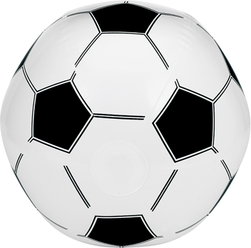18 inch Inflatable football in black and white