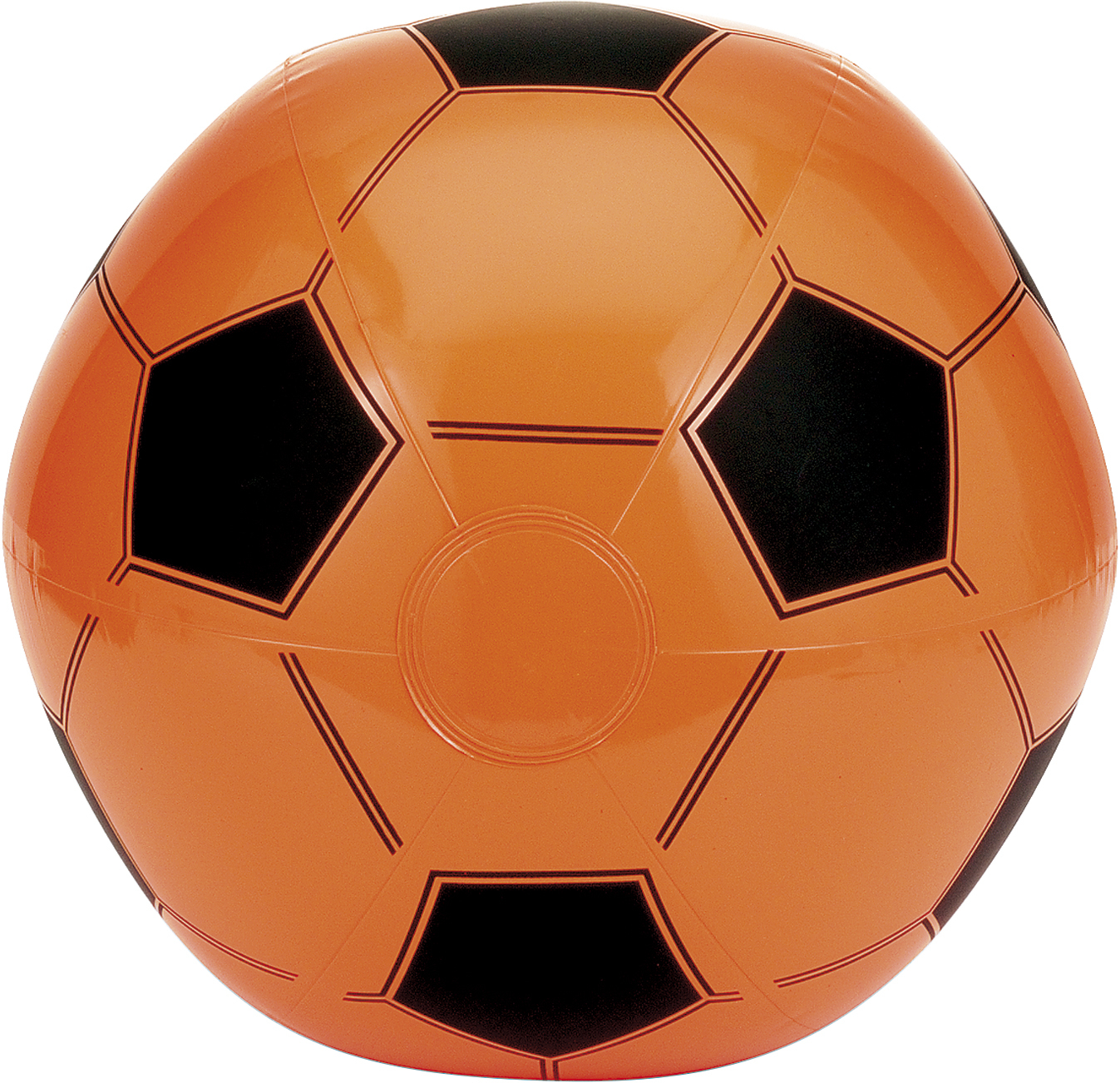 18 inch Inflatable football in black and orange