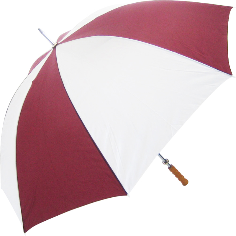 Golf Umbrella Bedford in burgundy and white