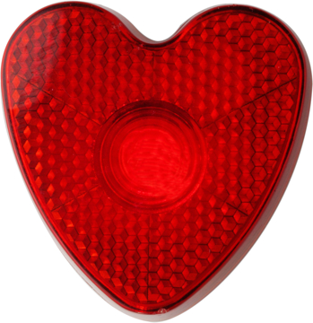 Heart Shaped Safety Light in red