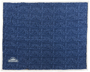 Heathered fleece plaid blanket in blue open